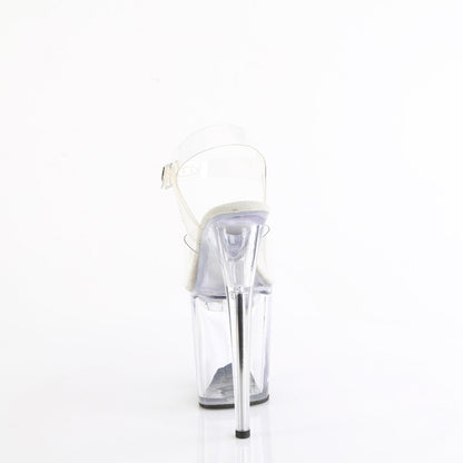 TREASURE-808FLA Pleaser Clear 8 Inch Fetish Pole High Heels