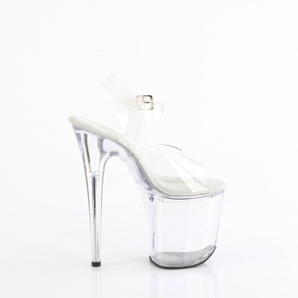 TREASURE-808FLA Pleaser Clear 8 Inch Fetish Pole High Heels