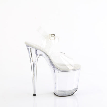 TREASURE-808FLA Pleaser Clear 8 Inch Fetish Pole High Heels