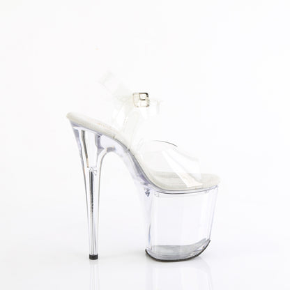 TREASURE-808FLA Pleaser Clear 8 Inch Fetish Pole High Heels