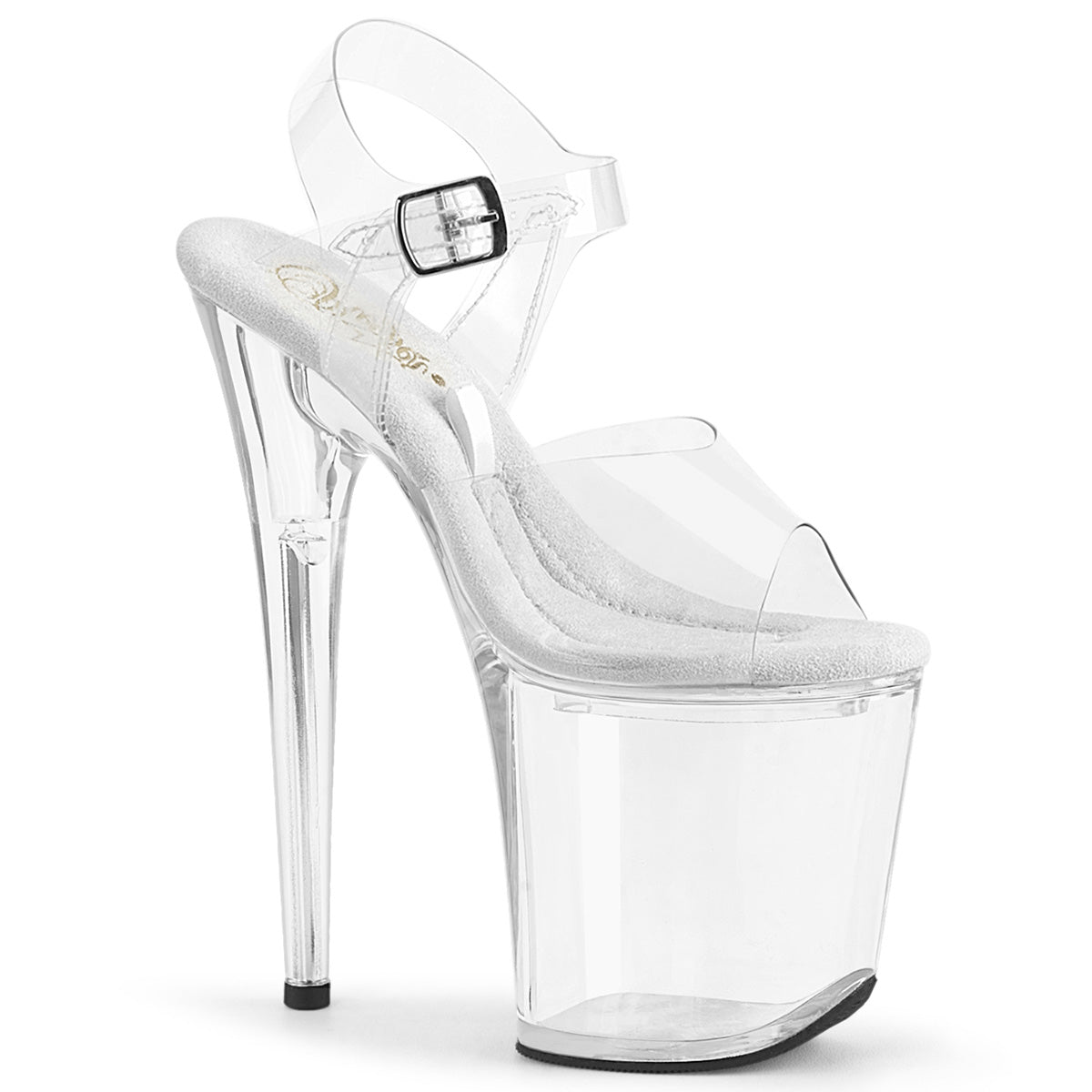 TREASURE-808FLA Pleaser Clear 8 Inch Fetish Pole High Heels Clr Clr
