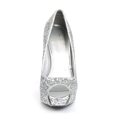 TWINKLE-18G Fabulicious 5 Inch Heel Silver Glitter Sexy Shoe