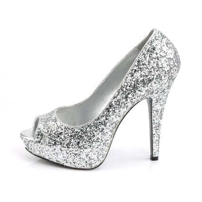 TWINKLE-18G Fabulicious 5 Inch Heel Silver Glitter Sexy Shoe