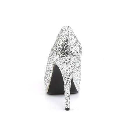 TWINKLE-18G Fabulicious 5 Inch Heel Silver Glitter Sexy Shoe