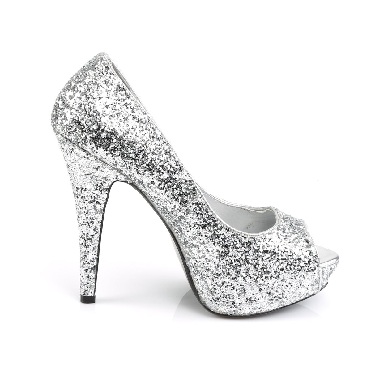 TWINKLE-18G Fabulicious 5 Inch Heel Silver Glitter Sexy Shoe