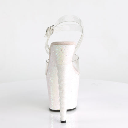 UNICORN-708LG Pleaser Opal Glitter 7 Inch Fetish Pole Platform Shoes