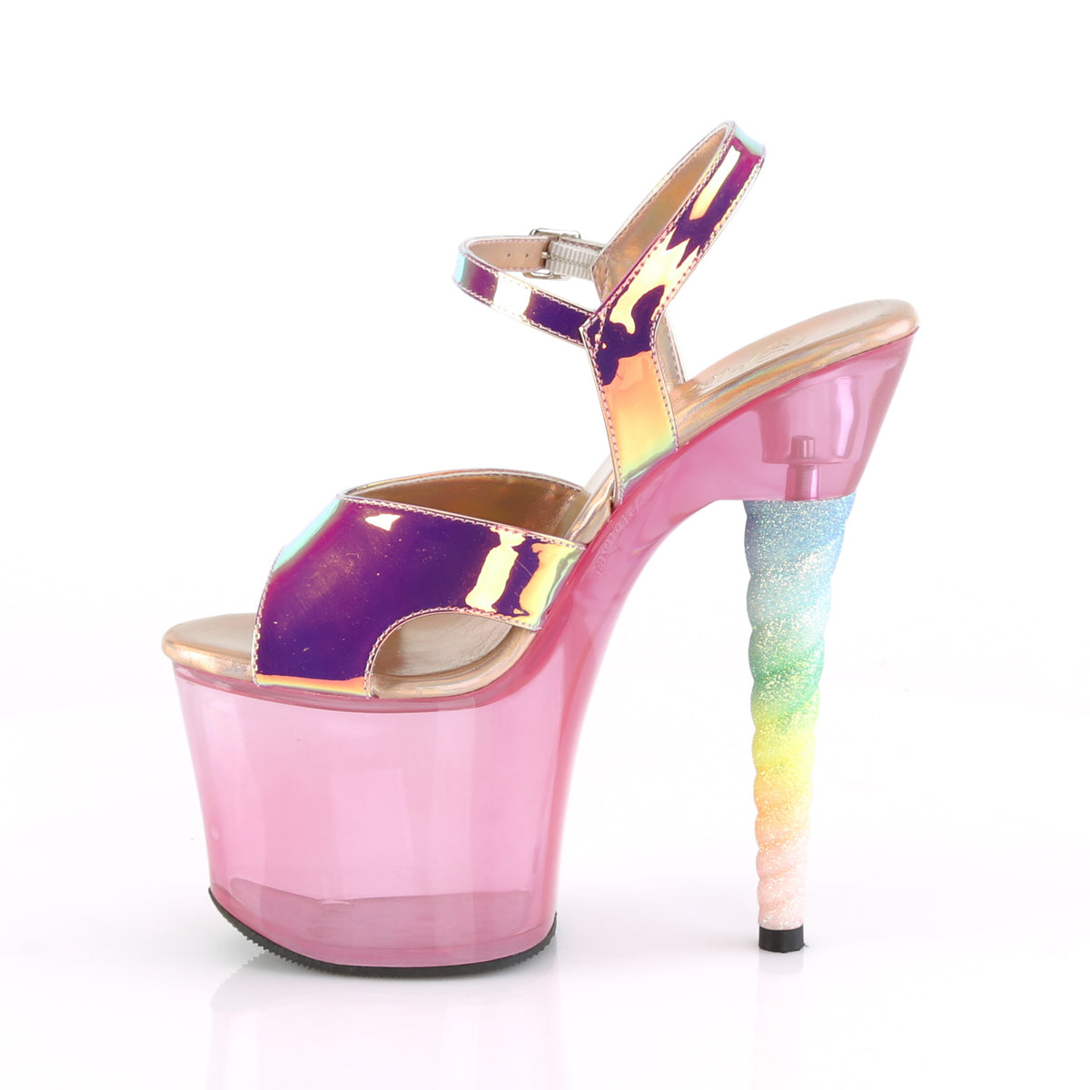 UNICORN-711T Pleaser Pink 7 Inch Fetish Pole High Heels