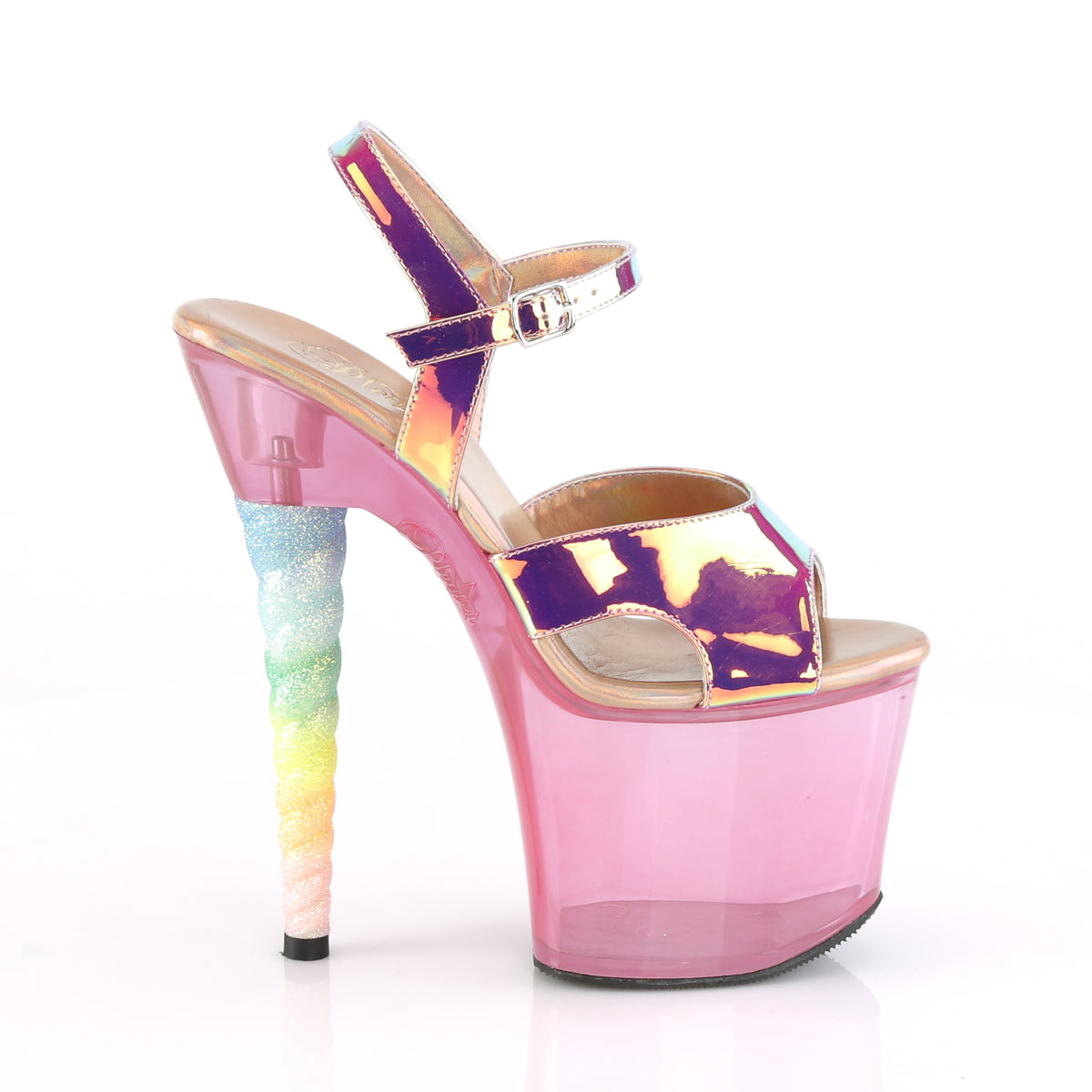 UNICORN-711T Pleaser Pink 7 Inch Fetish Pole High Heels