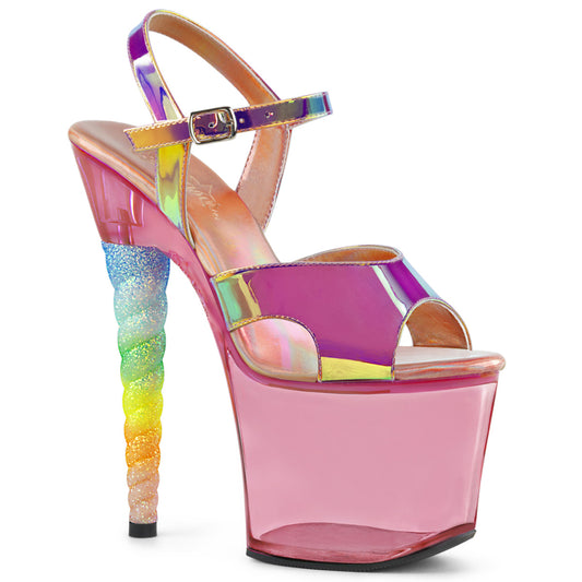 UNICORN-711T Pleaser Pink 7 Inch Fetish Pole High Heels