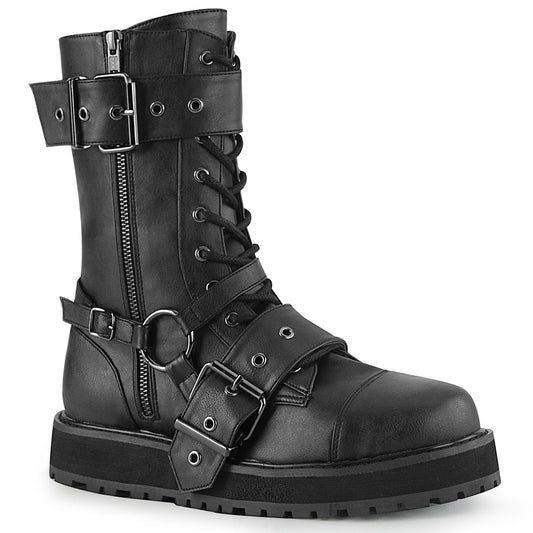 VALOR-220 Demonia Cult Black Alternative Footwear Unisex