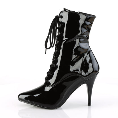 VANITY-1020 Ankle Boots 4" Heel Black Patent Fetish Ankle Boots
