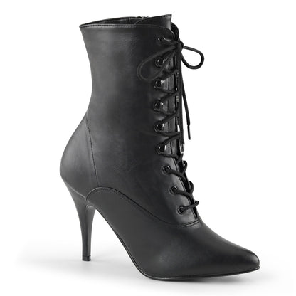 VANITY-1020 Pleaser Black 4 Inch Fetish Ankle Boots