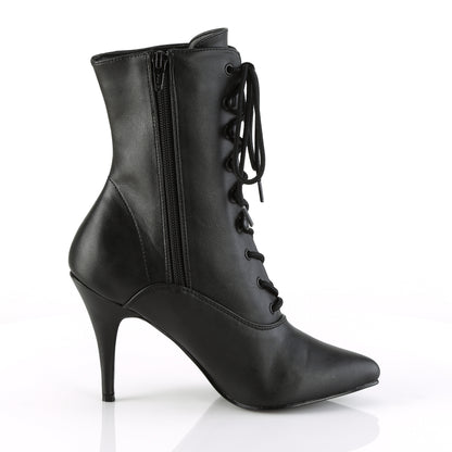 VANITY-1020 Pleaser Black 4 Inch Fetish Ankle Boots
