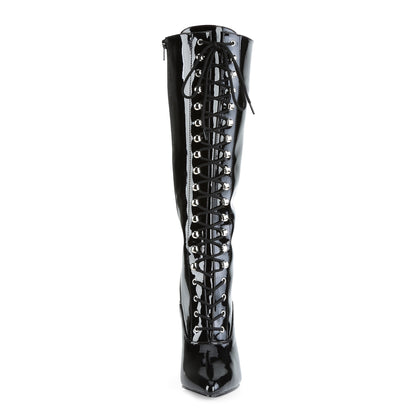 VANITY-2020 Pleaser Black 4 Inch Dominant Knee High Boots