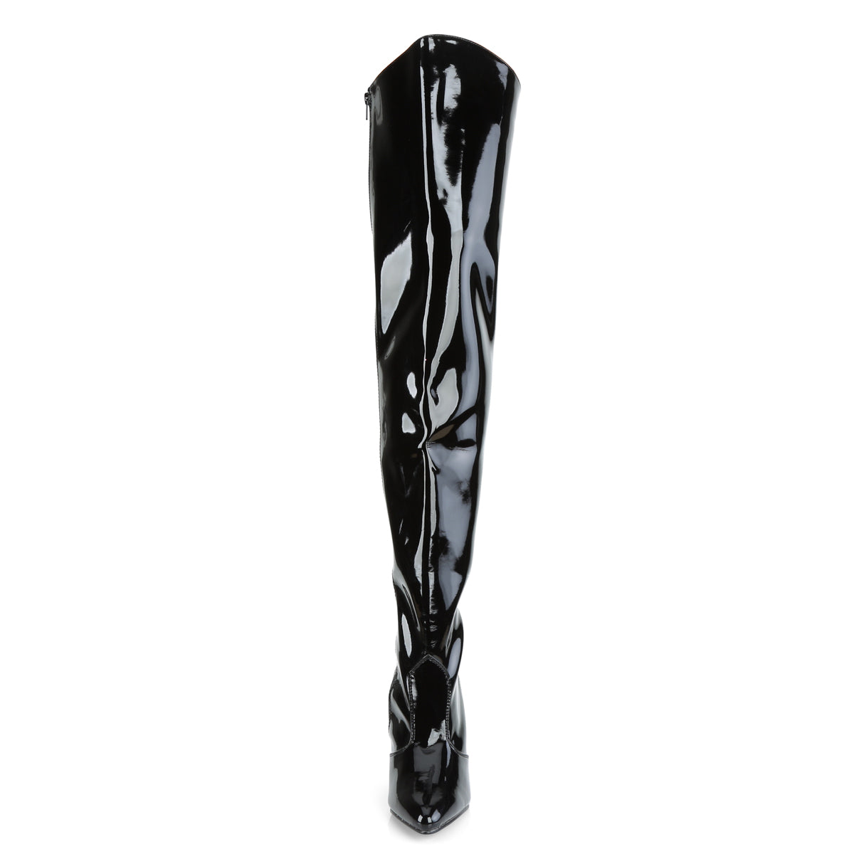 VANITY-3010 Pleaser Black 4 Inch Fetish Thigh High Boots