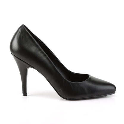 VANITY-420 Pleaser Black Leather 4 Inch Sultry Berdoom Heels