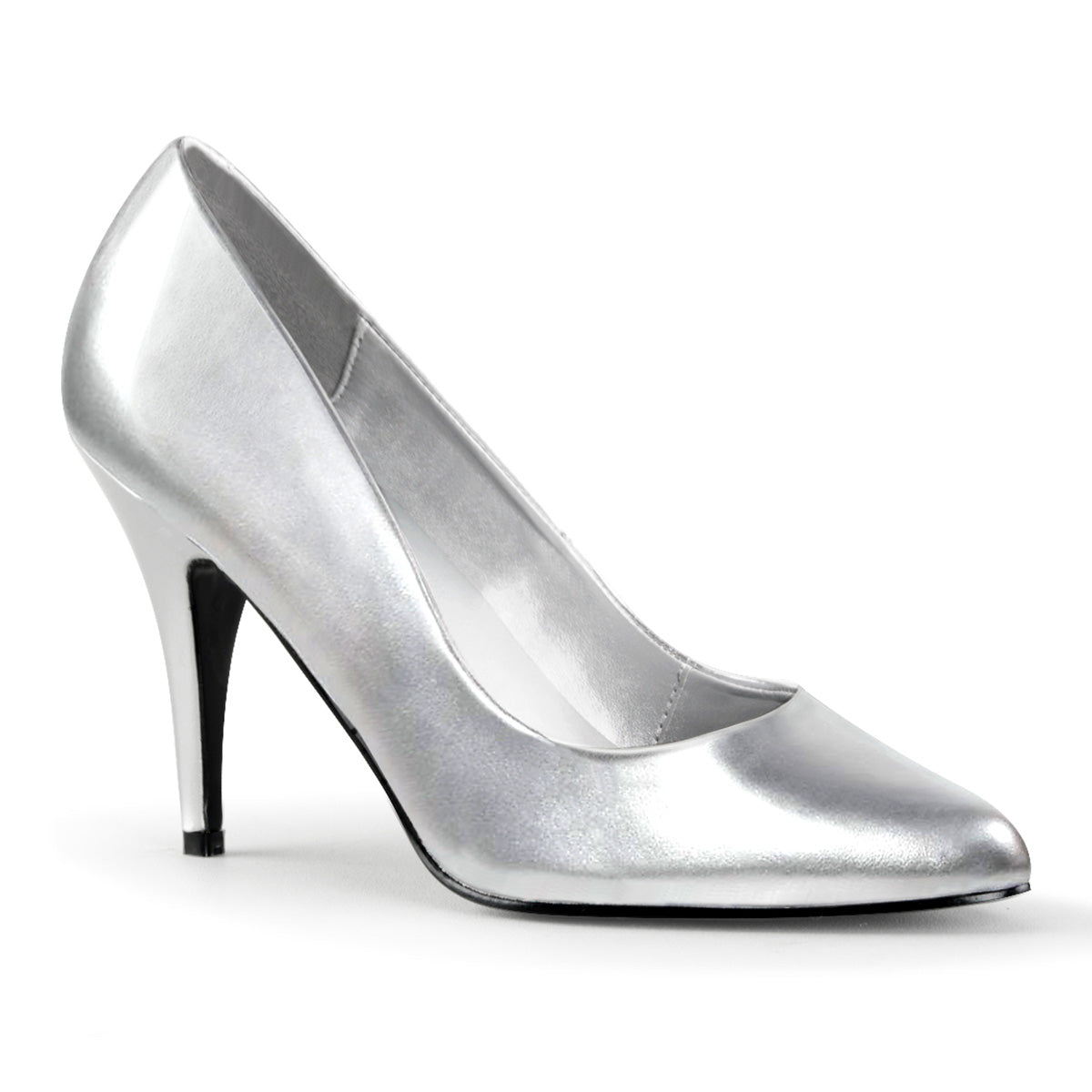 VANITY-420 Pleaser Silver 4 Inch Fetish Berdoom Heels