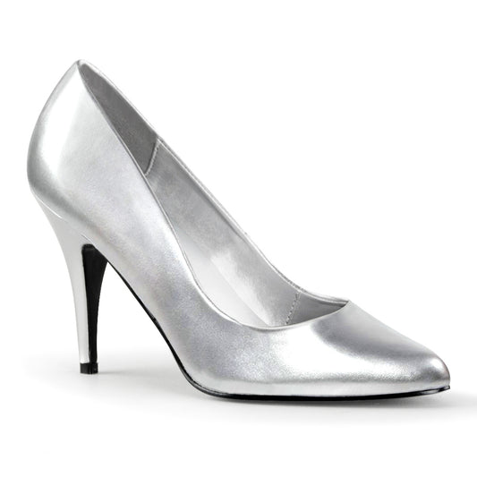 VANITY-420 Pleaser Silver 4 Inch Fetish Berdoom Heels