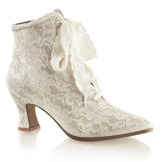 VICTORIAN-30 Fabulicious Champagne 2.8 Inch Vintage Boots