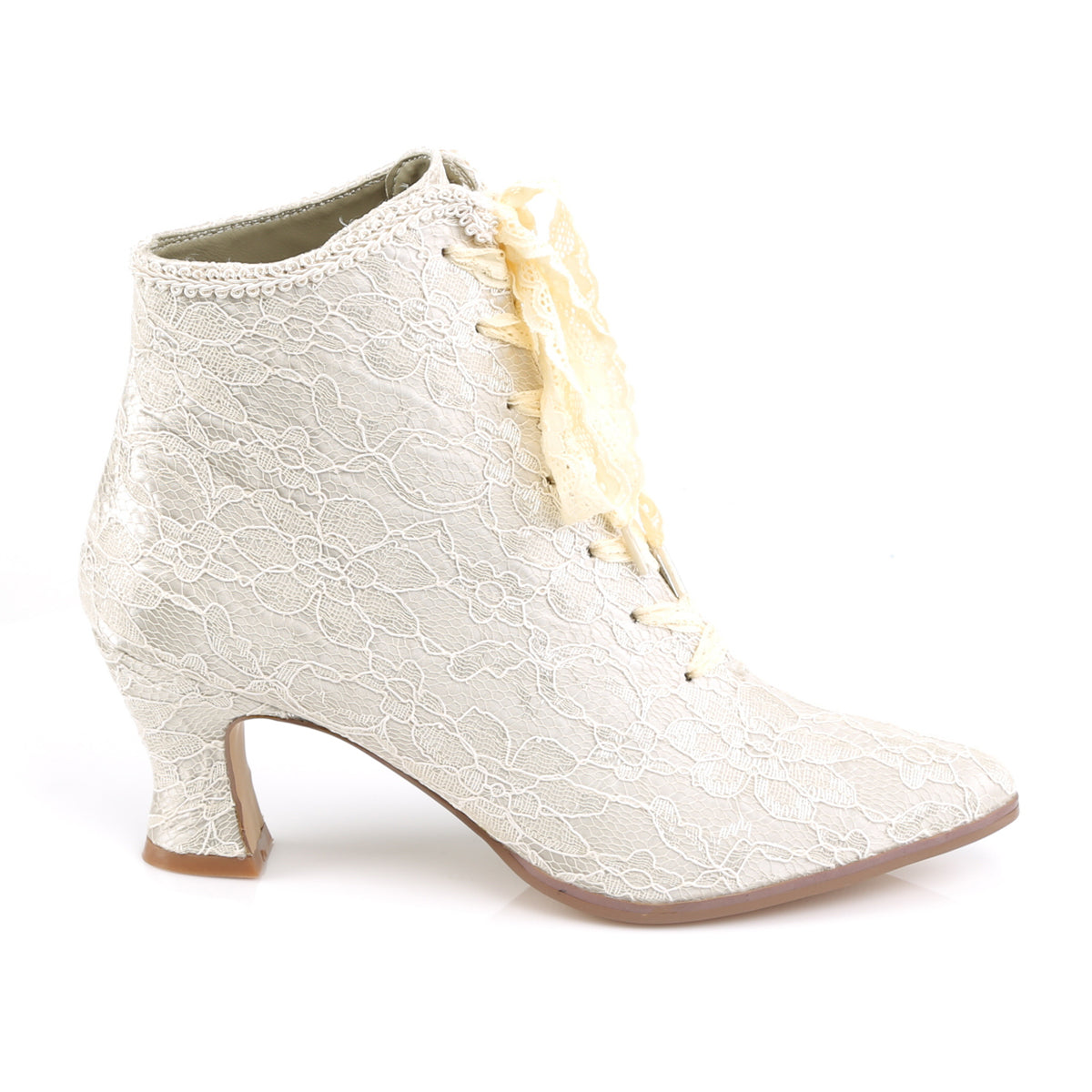 VICTORIAN-30 Fabulicious Champagne 2.8 Inch Vintage Boots