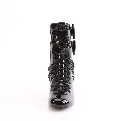 VIVIKA-128 Demonia Cult Black 3 Inch Alternative Women's Ankle Boots