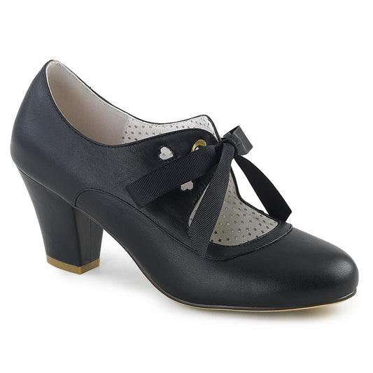 WIGGLE-32 Pin Up Couture Black 2.5 Inch Vintage Glamour Heels