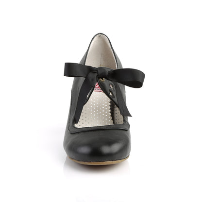 Pin Up Couture WIGGLE-32 Black Mary Jane Shoes - 2.5 Inch Heels