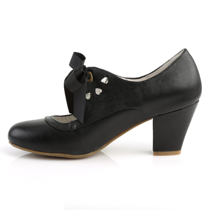 Pin Up Couture WIGGLE-32 Black Mary Jane Shoes - 2.5 Inch Heels