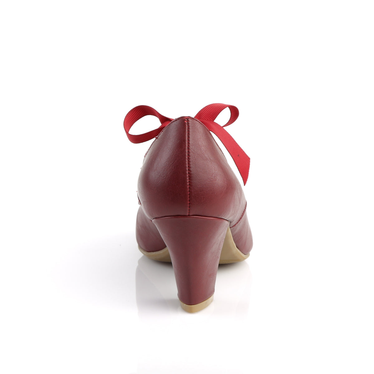 WIGGLE-32 Pin Up 2.5 Inch Heel Burgundy Fetish Footwear-Pin Up Couture- Sexy Shoes Fetish Footwear