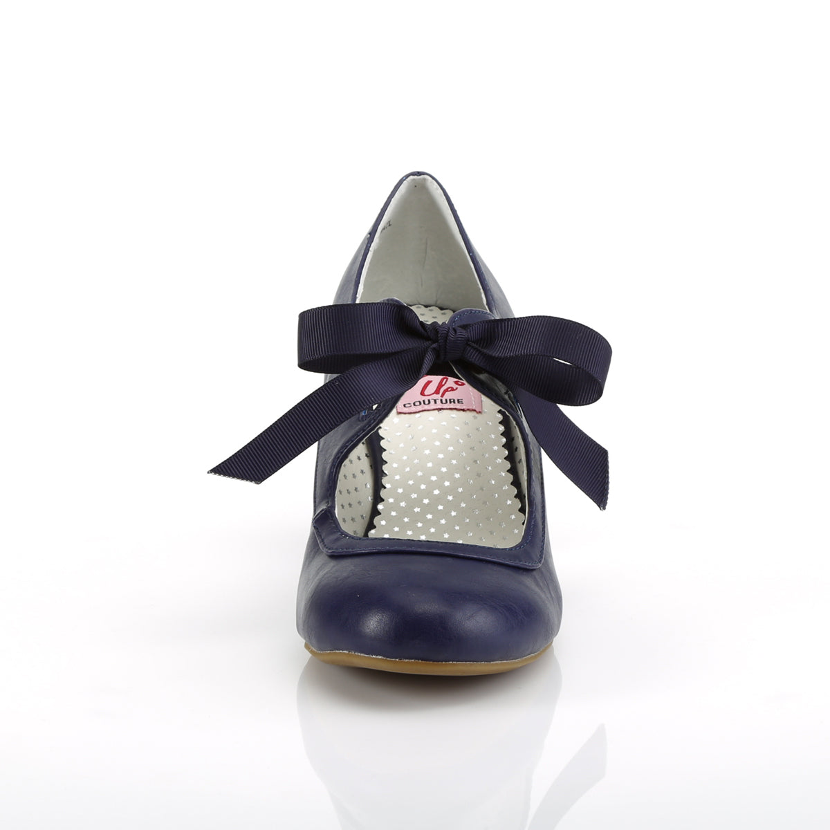 Pin Up Couture WIGGLE-32 Navy Blue Mary Jane Shoes - 2.5 Inch Heels