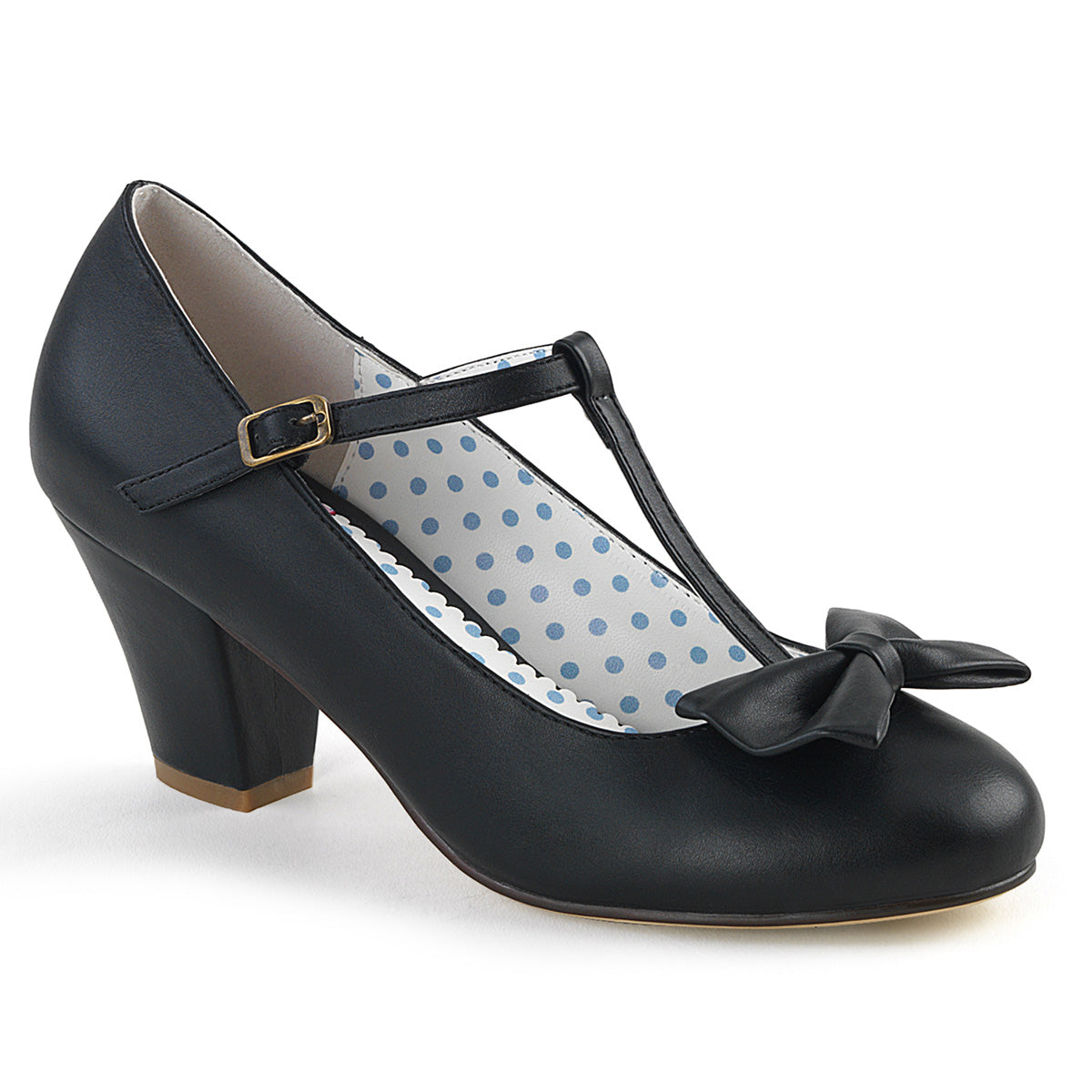 WIGGLE-50 Pin Up Couture Black 2.5 Inch Glamourous Heels