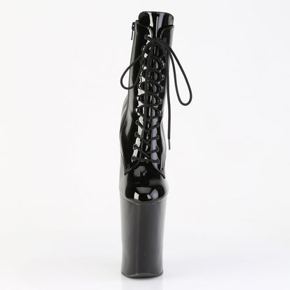WORSHIP-1020 Pleaser Black 10 Inch Pole Dancer Ankle Boots