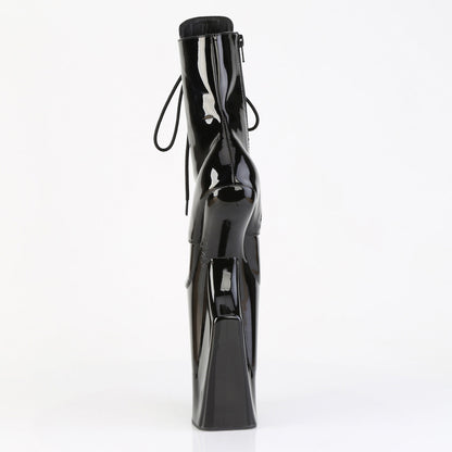WORSHIP-1020 Pleaser Black 10 Inch Pole Dancer Ankle Boots