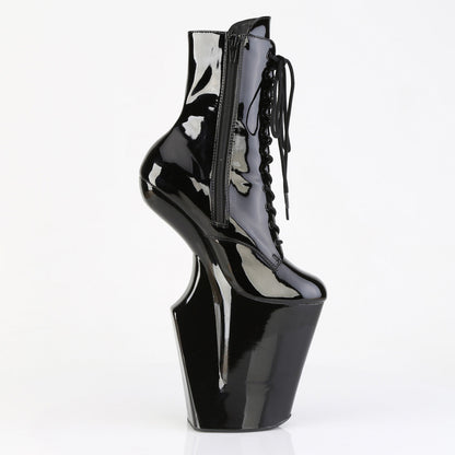 WORSHIP-1020 Pleaser Black 10 Inch Pole Dancer Ankle Boots