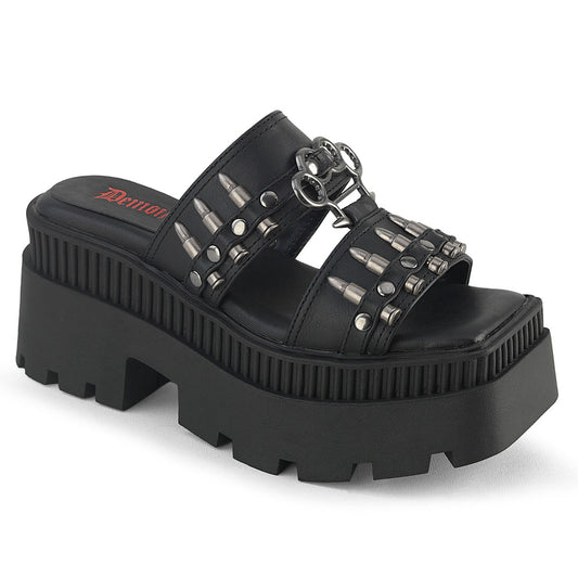 WRATH-08 Demonia Cult Black 3.3 Inch Alternative Women's Sandals Blk Vegan Leather
