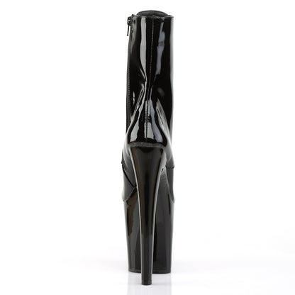 Pleaser XTREME-1020 Black Platform Ankle Boots - 8 Inch Heels