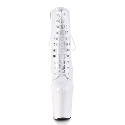 XTREME-1020 Pleaser White 8 Inch Exotic Dancing Ankle Boots