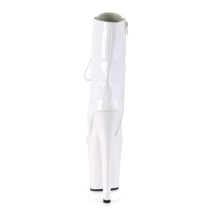XTREME-1020 Pleaser White 8 Inch Exotic Dancing Ankle Boots