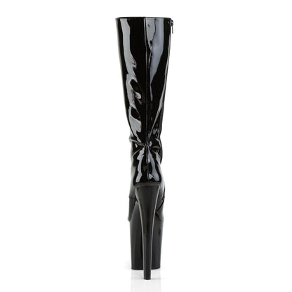 Pleaser XTREME-2020 Black Platform Boots - 8 Inch Heels