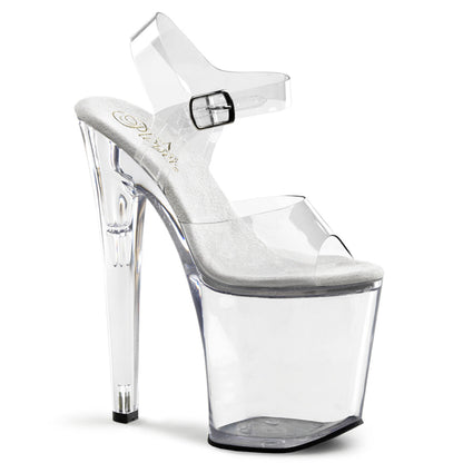 XTREME-808 Pleaser 8" Heel Clear Pole Dancer Platform Shoes
