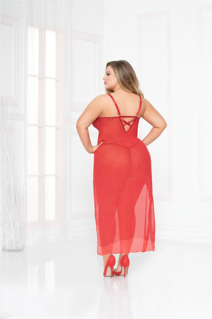 STM10914X Seven Til Midnight All That Glitters 
Gown Set - Red