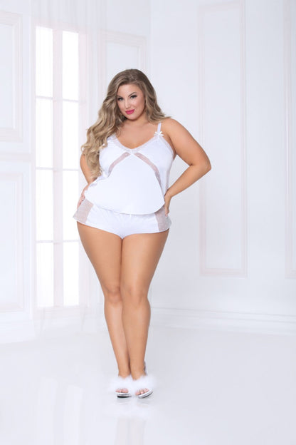 STM11003X Seven Til Midnight Smooth Operator Cami Set - White