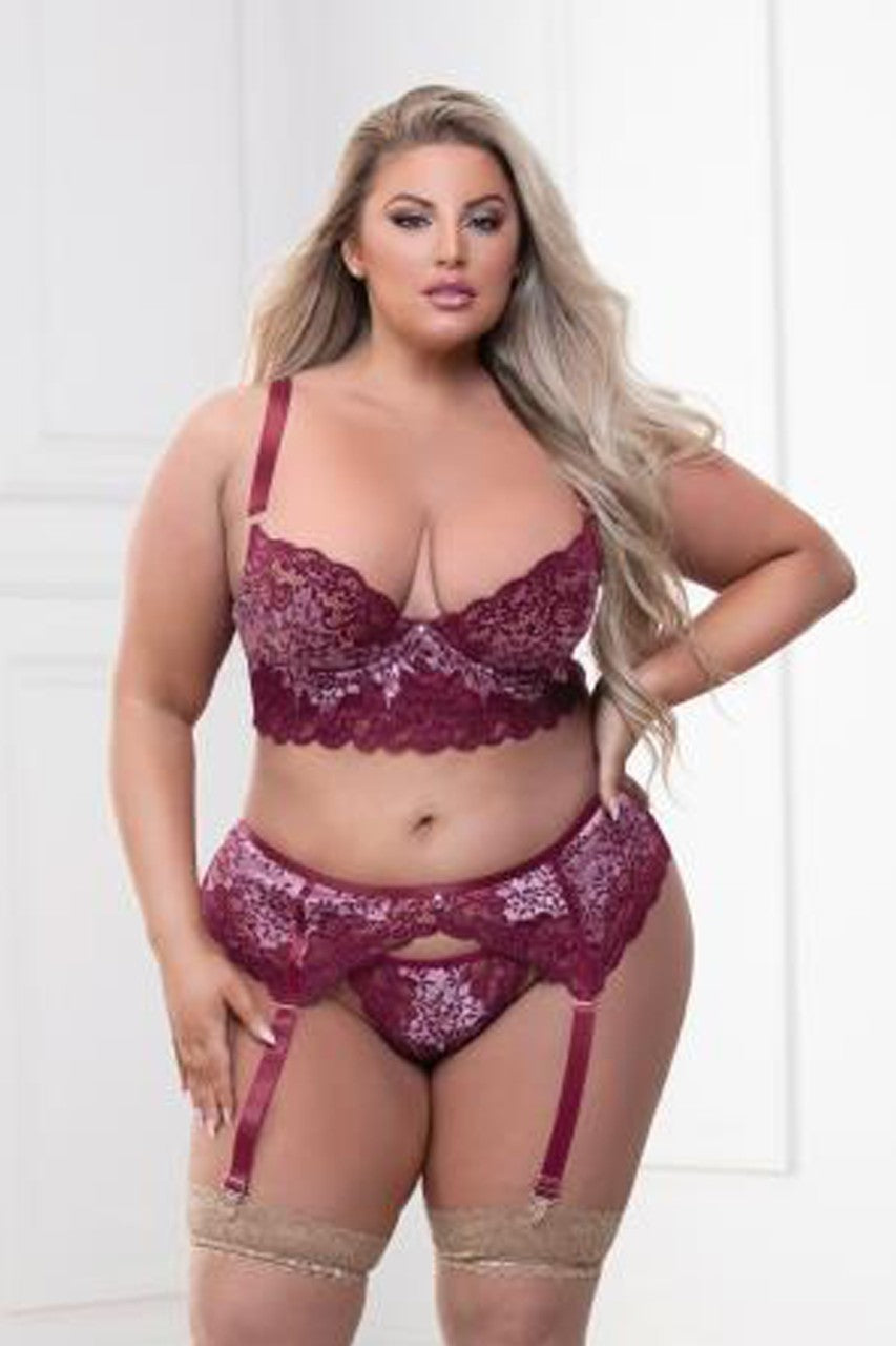 STM11328X Seven Til Midnight Champagne Wishes Bra Set Wine