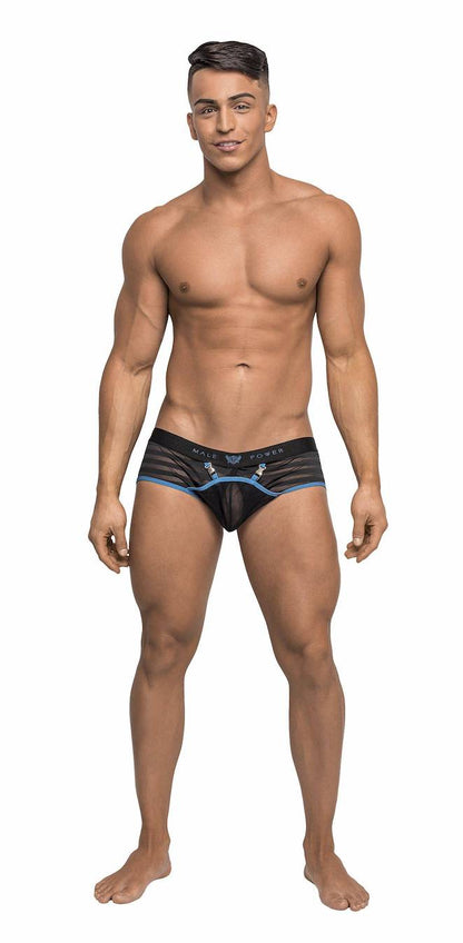 MP135239 Malepower Clip Mini Short - Black X-Large Black