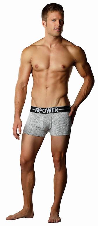 MP145211 Malepower Mini Pouch Short - Grey Grey