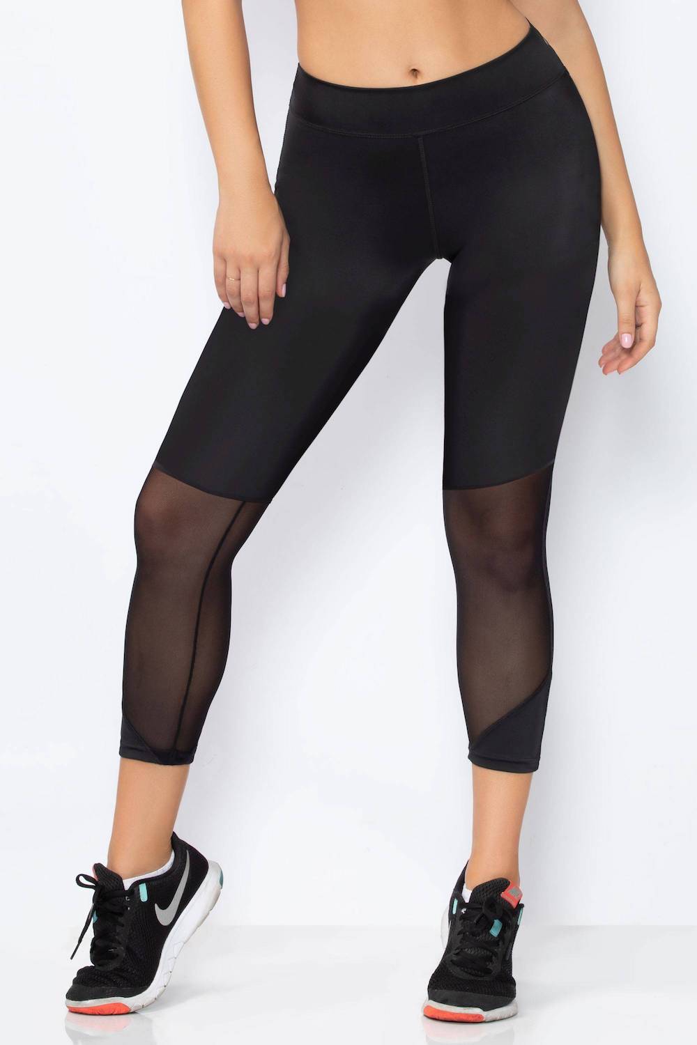 STM30152 Seven Til Midnight Namaste Microfiber Capri - Black - Large / Black