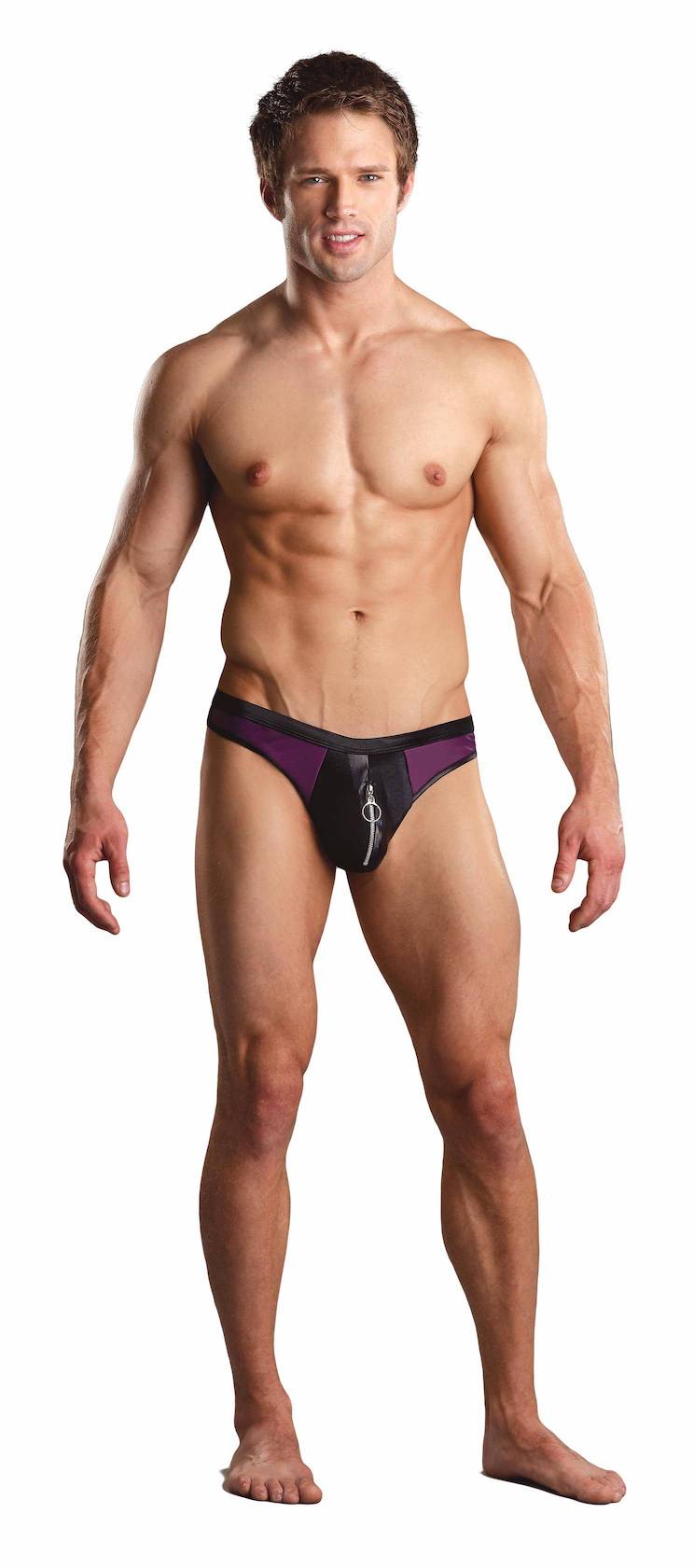 mp441196 malepower zipper thong wine black