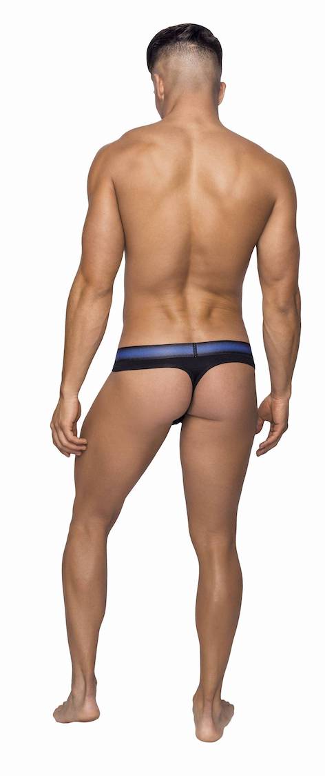 mp463235 malepower thong with pocket cavity black