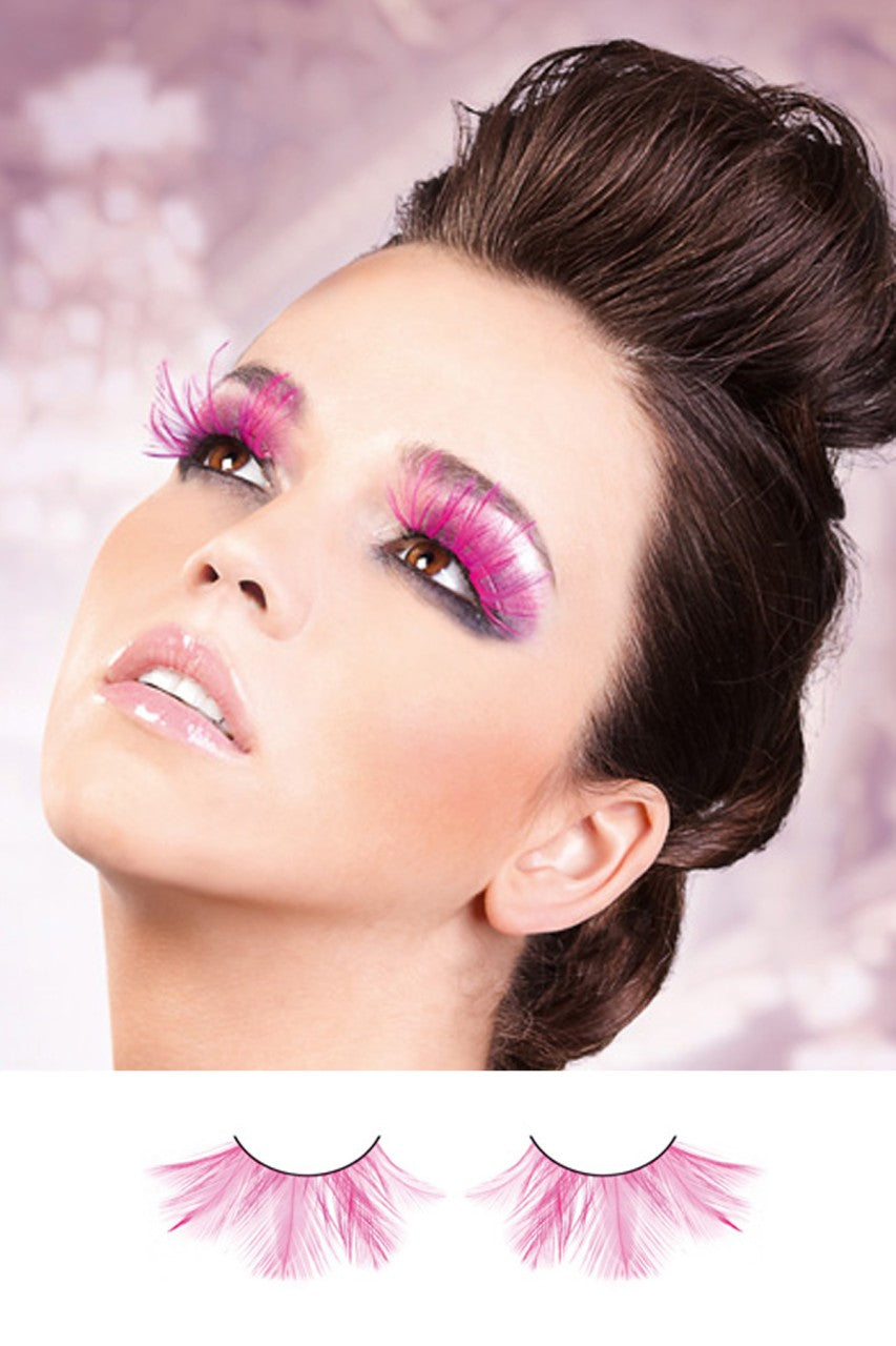 Hot-Pink-Feather-Eyelashes-BE644