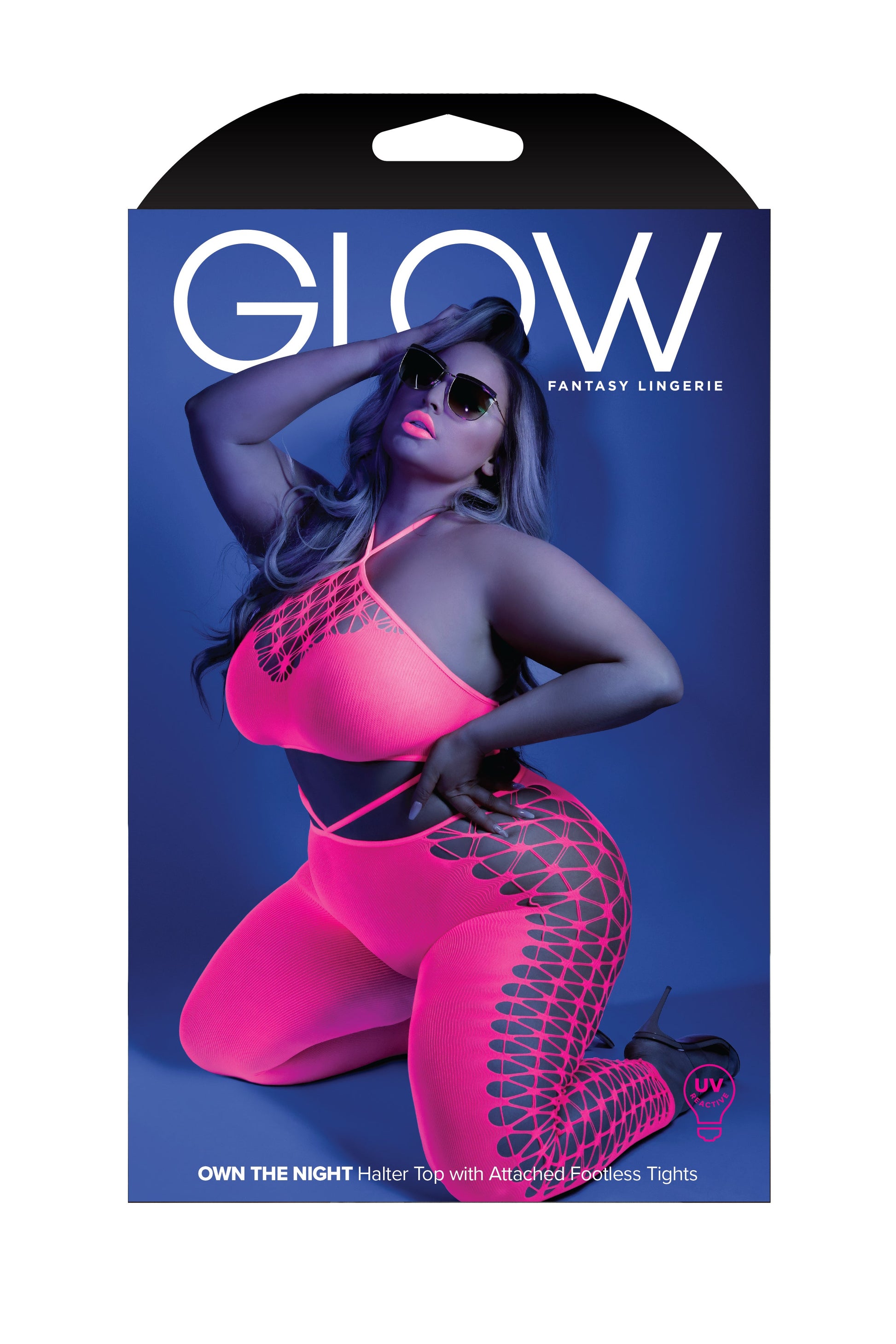 FL-GL2109X Fantasy Lingerie Exotic Dancewear Own The Night Cropped Cutout Halter Bodystocking